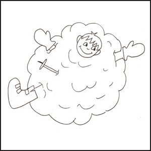 Caduta sci da colorare