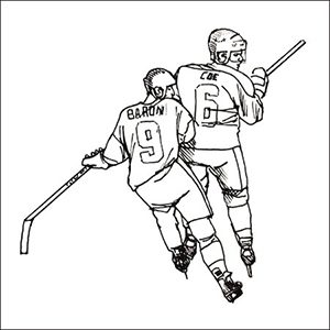 Hochey su ghiaccio da colorare