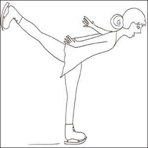 Disegno di pattinaggio da colorare