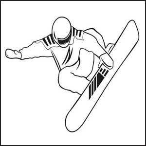 Disegno di snowboard