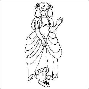 Principessa mascherata da colorare