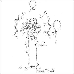 Costume di Carnevale da colorare