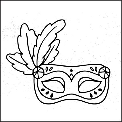 Disegni di maschere veneziane da stampare