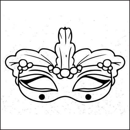 Maschere di Venezia da colorare scuola primaria