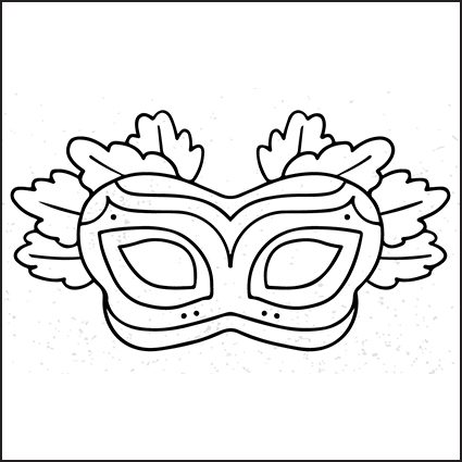 Maschere da colorare veneziane per Carnevale