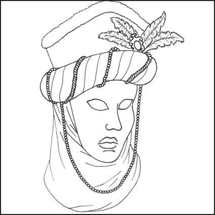 Disegni di maschere veneziane per bambini