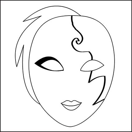 Stampare maschere veneziane da colorare in pdf