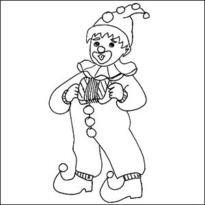 Costume da clown da colorare