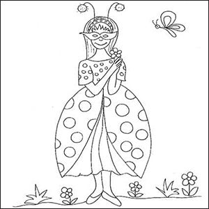 Costume da coccinella da colorare