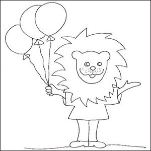 Costume da leone da colorare