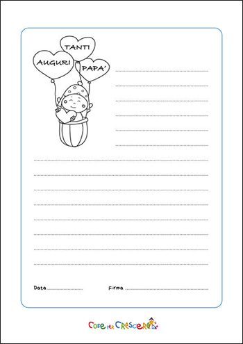Letterina Festa del papà da stampare gratis - Modello 6