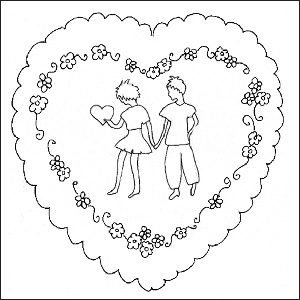 Cuopre con coppia da colorare