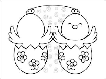 biglietto pasqua scuola primaria da colorare