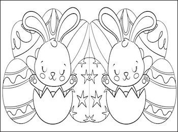 biglietto di pasqua da colorare per bambini