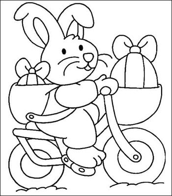Coniglio pasquale con uovo da colorare