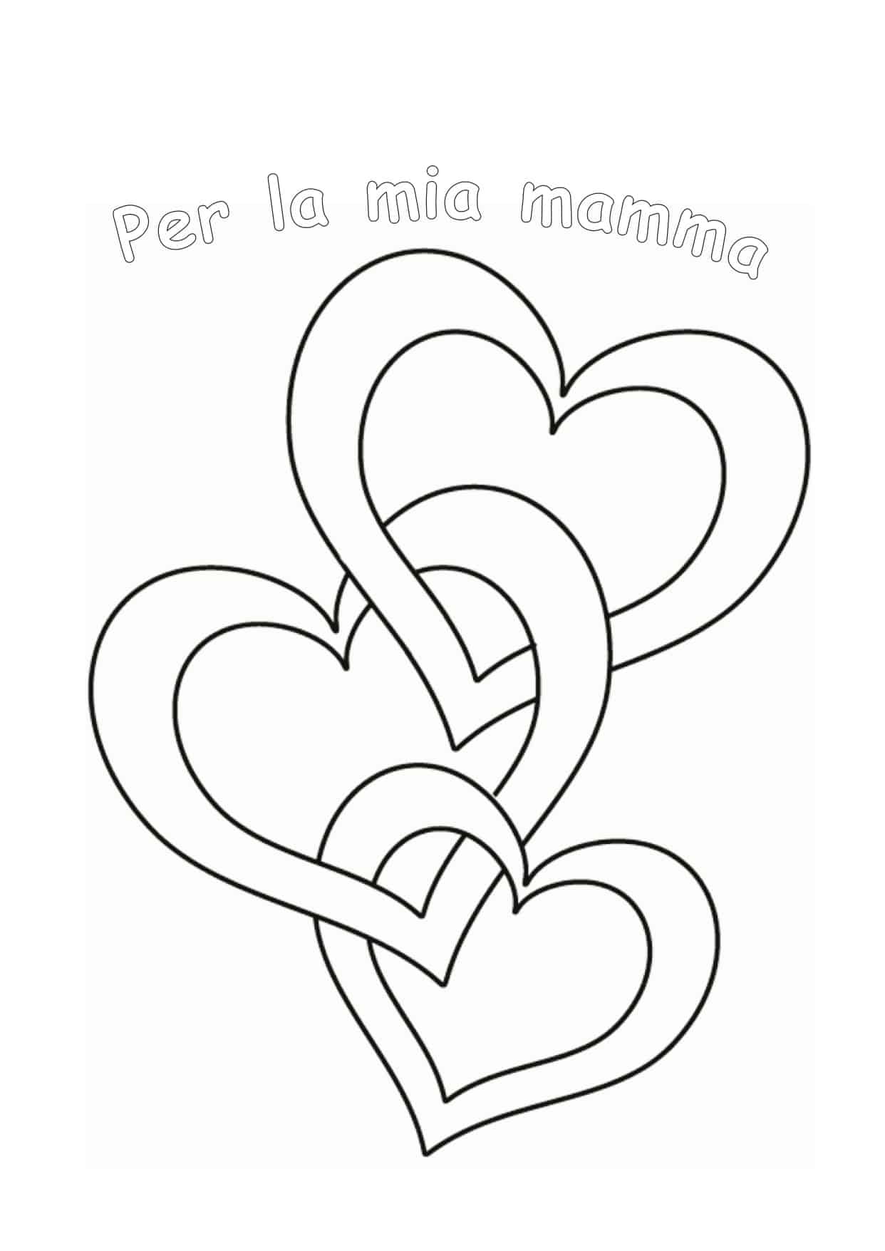 cuori per la mamma da colorare e stampare cuori per la mamma da colorare disegno festa della mamma