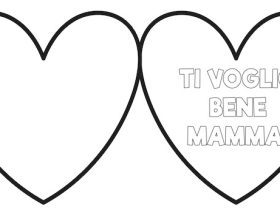 letterina festa della mamma scuola infanzia a forma di cuore da stampare