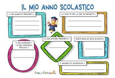 scheda il mio anno scolastico da stampare scuola primaria