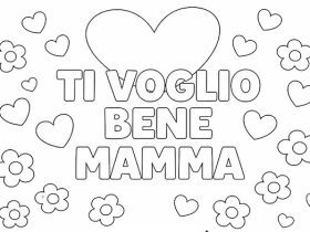 ti voglio bene mamma da colorare disegno festa della mamma