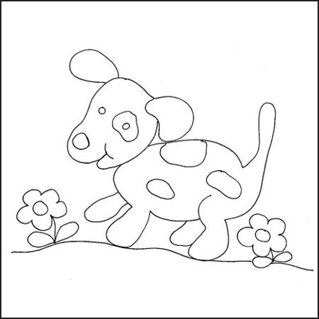 disegno cane da colorare per bambini