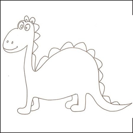 disegno dinosauro da colorare per bambini