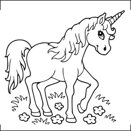 disegno unicorno da colorare