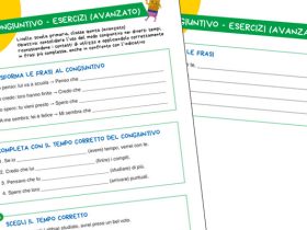 esercizi congiuntivo quinta primaria scheda avanzata da stampare