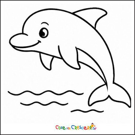 disegno delfino mare bambini da colorare