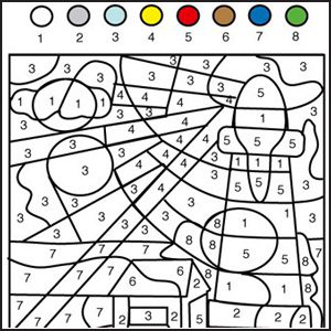 disegno numerato mare bambini