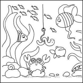 fondo del mare da colorare bambini