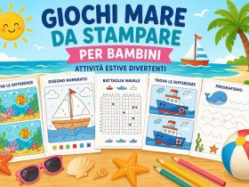 giochi mare da stampare per bambini con pesci e attività estive