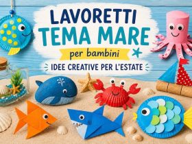 lavoretti tema mare per bambini con pesci e conchiglie