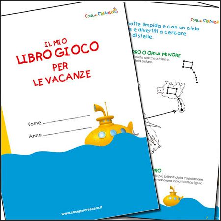 libro gioco estate bambini da stampare