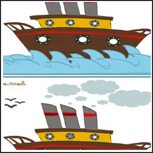 trova differenze battello mare bambini