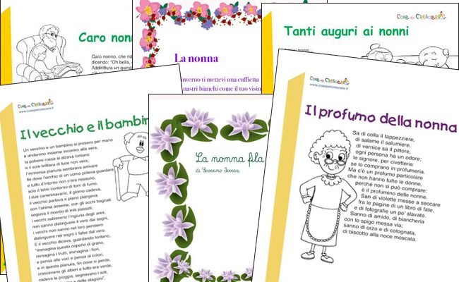 Raccolta di poesie per la Festa dei Nonni per la classe quarta primaria