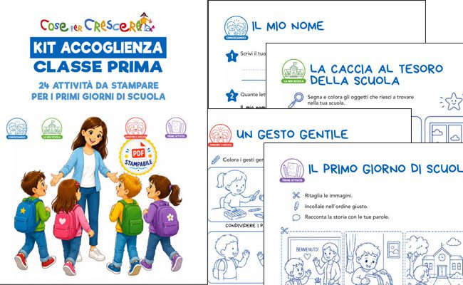 Kit Accoglienza Classe Prima con 24 attività da stampare per i primi giorni di scuola primaria