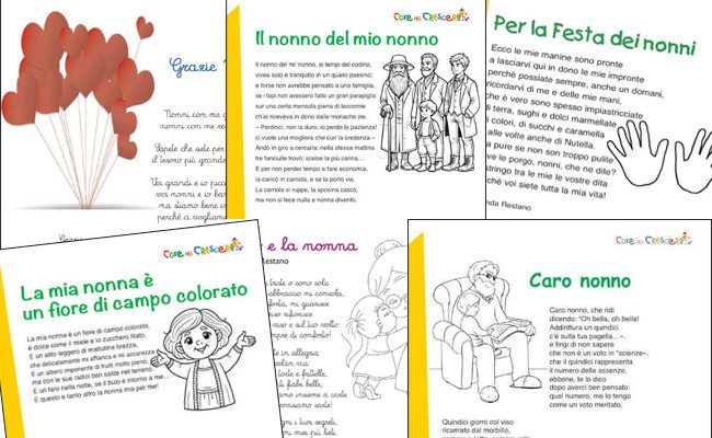 Poesie per la Festa dei Nonni classe seconda primaria da leggere e stampare