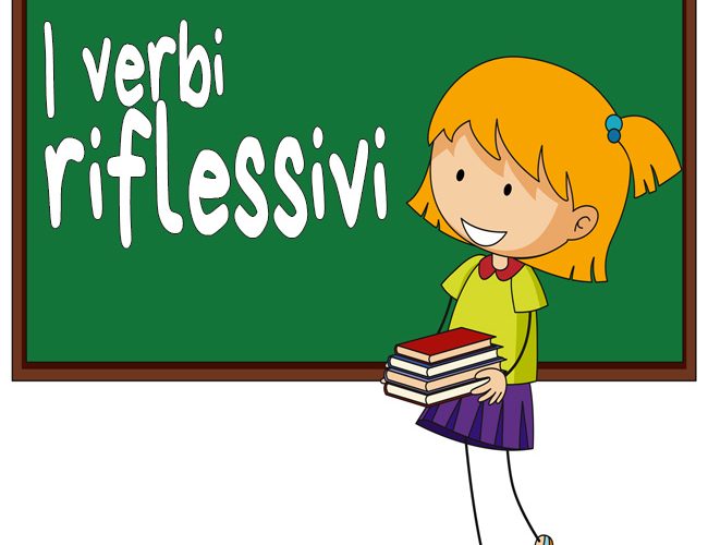 Scheda sui verbi riflessivi per la scuola primaria con spiegazione, esempi ed esercizi da stampare.