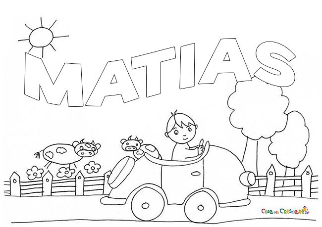 Nome Matias da colorare e stampare gratis