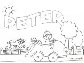 Nome Peter da colorare e stampare gratis