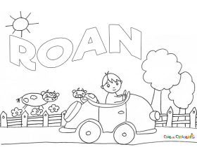 Nome Roan da colorare e stampare gratis