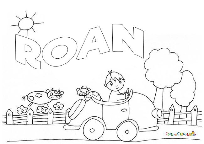 Nome Roan da colorare e stampare gratis