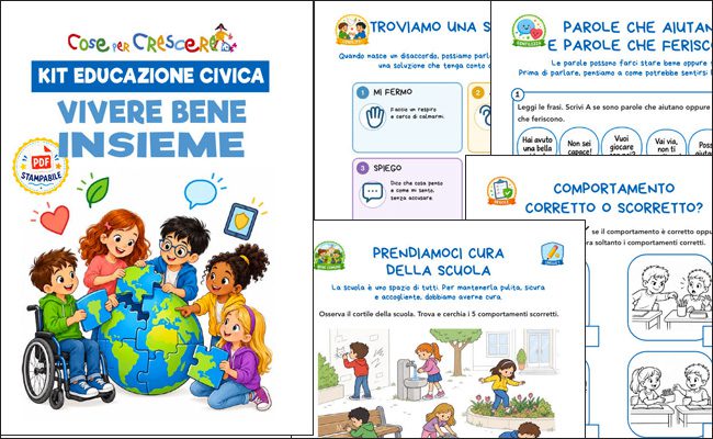 Kit Vivere bene insieme di educazione civica per la scuola primaria