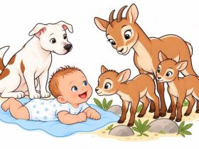 Nicolò con Syria, una mamma muflone e i suoi cuccioli