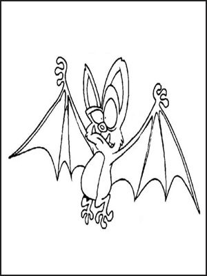 Pipistrello spaventoso di Halloween da stampare e colorare