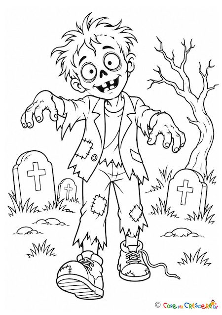 Zombie da colorare per Halloween Zombie da colorare per Halloween da stampare gratis