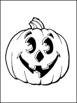 Zucca di Halloween spaventosa da stampare e colorare